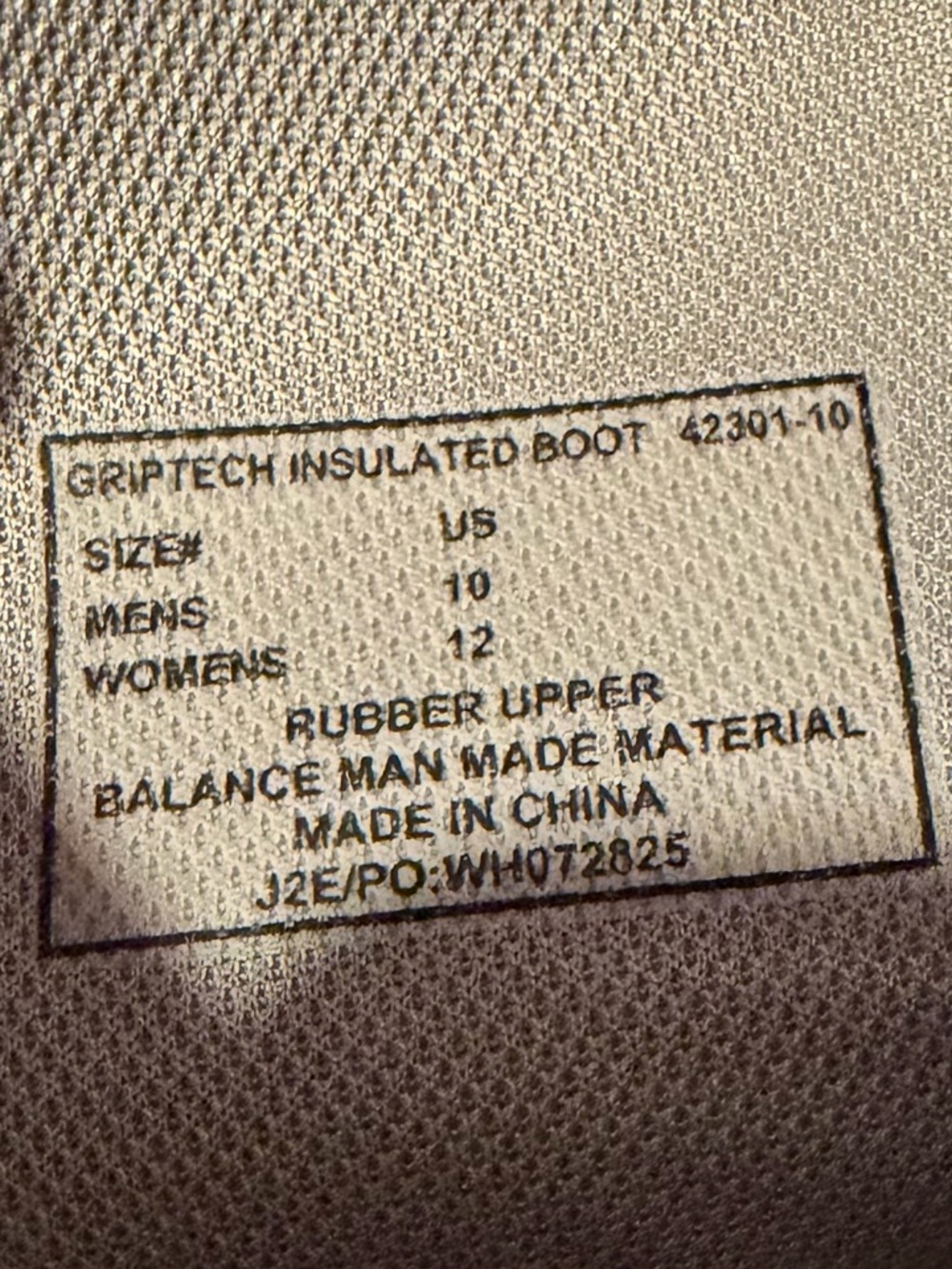 Tahma Griptec Insulated Tall 15” Boots M10/W12 Soft toe NIB - Picture 4 of 8